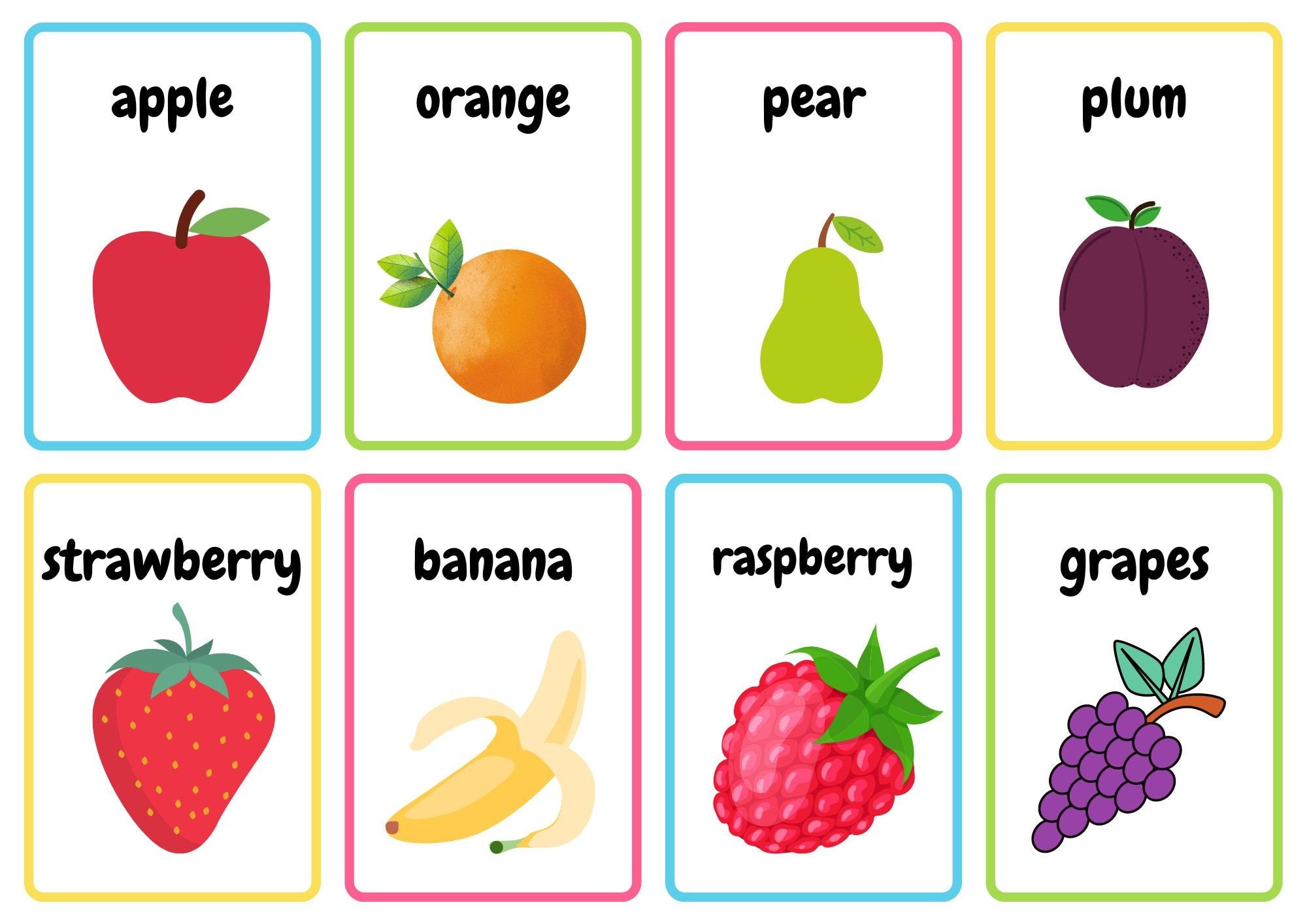 English ESL Basic vocabulary Printable Flashcards Bundle