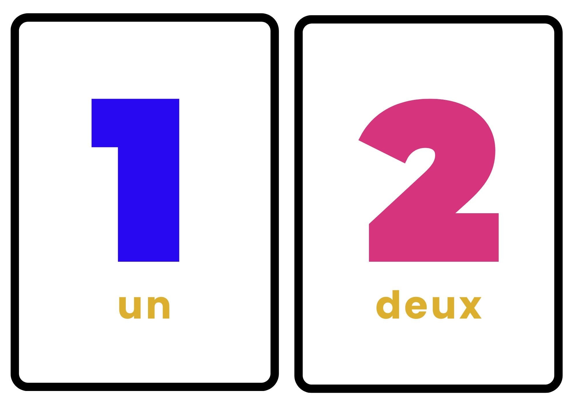 French Beginners' Printable Flashcards Bundle