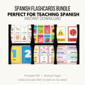 Spanish beginners printable flashcards bundle