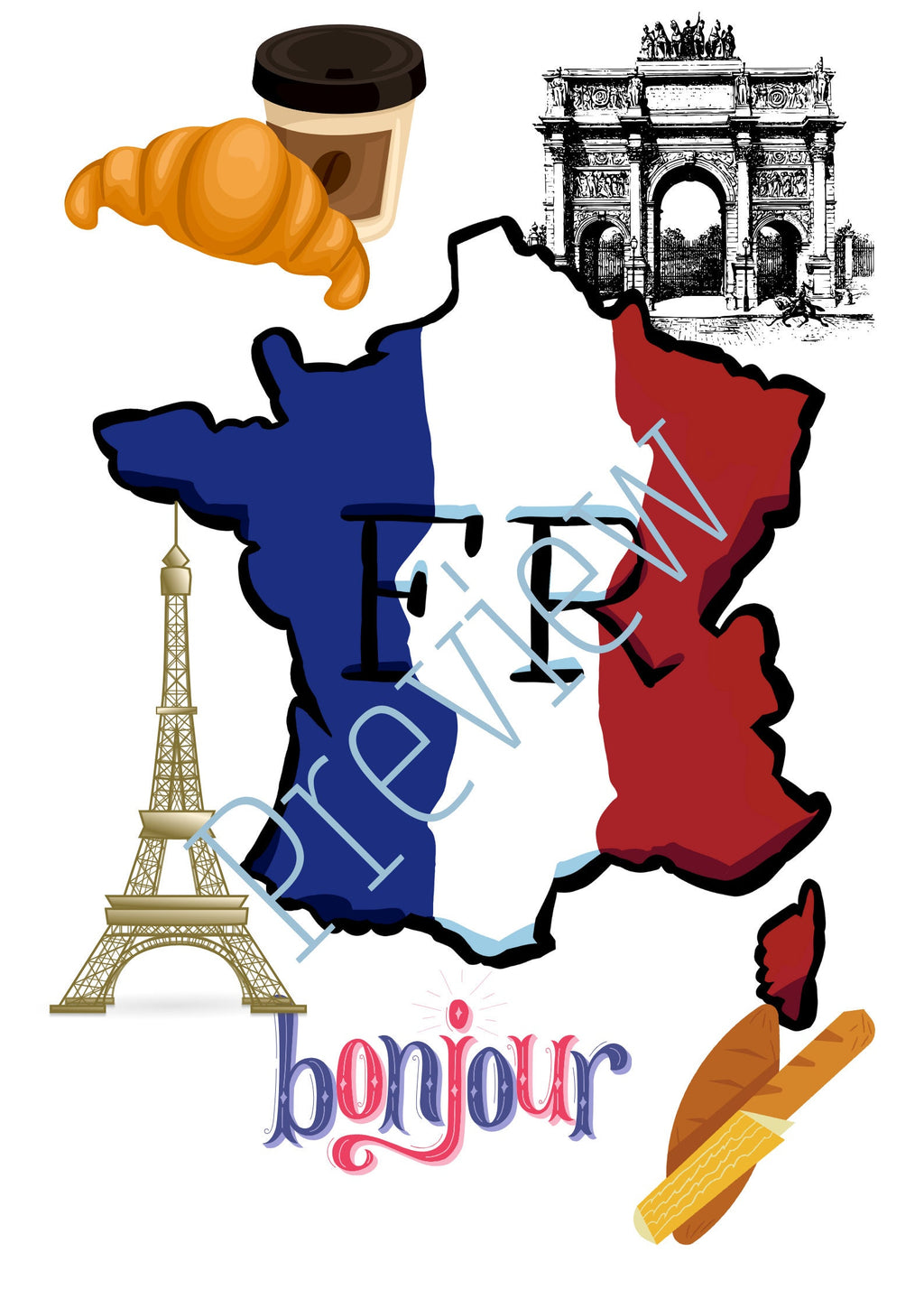 France printable poster bundle
