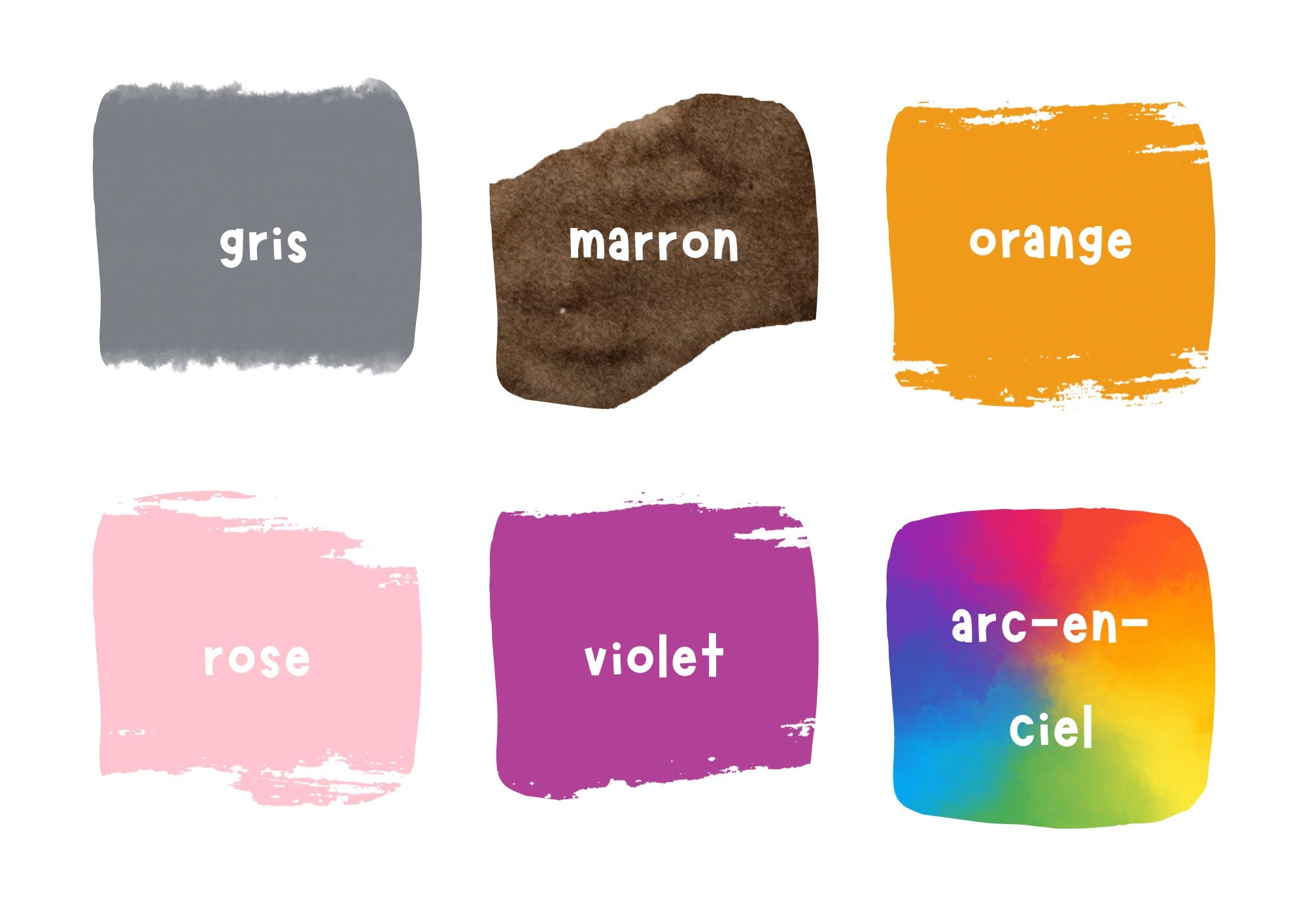 French Beginners' Printable Flashcards Bundle