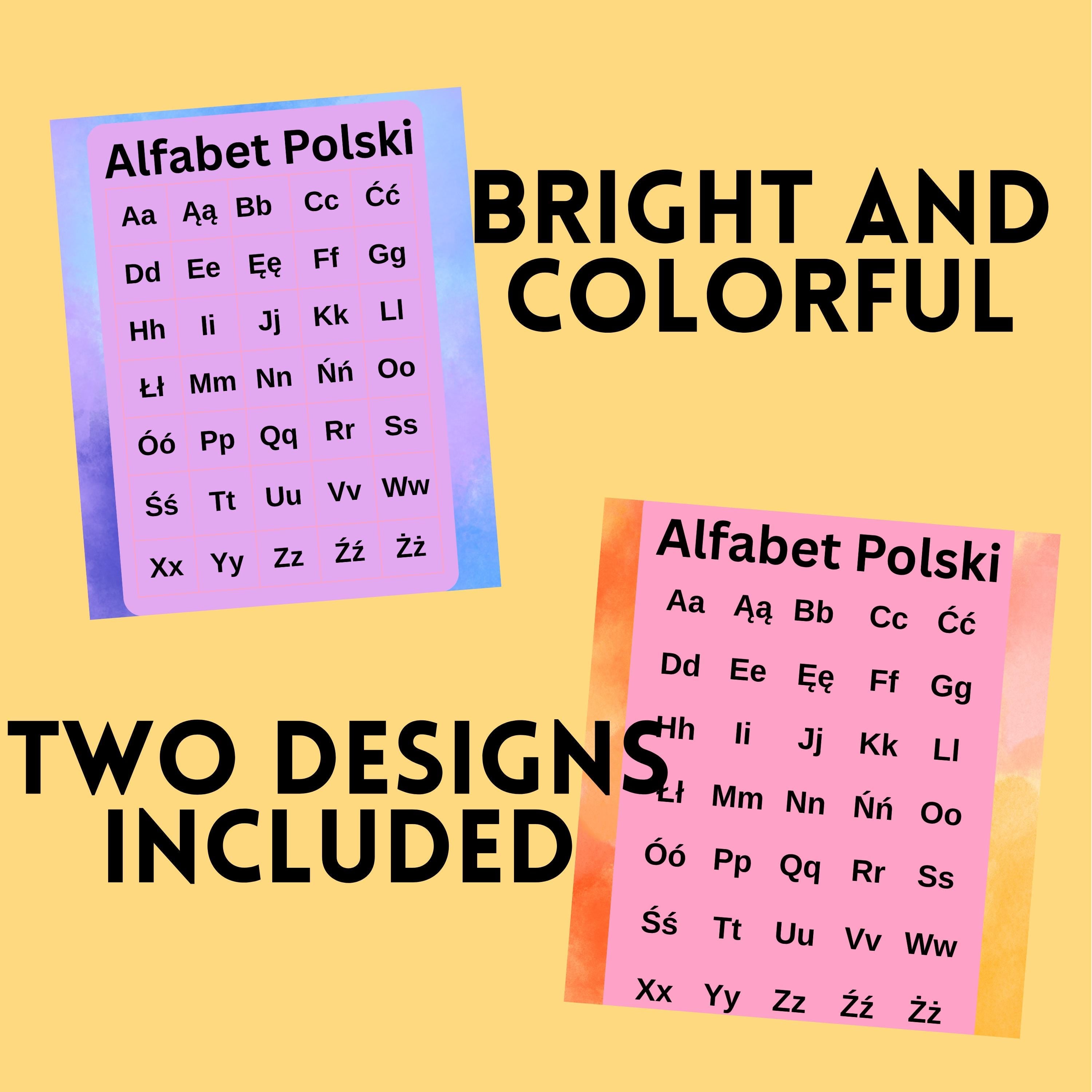 Printable Polish Alphabet Poster - Great for Polish school