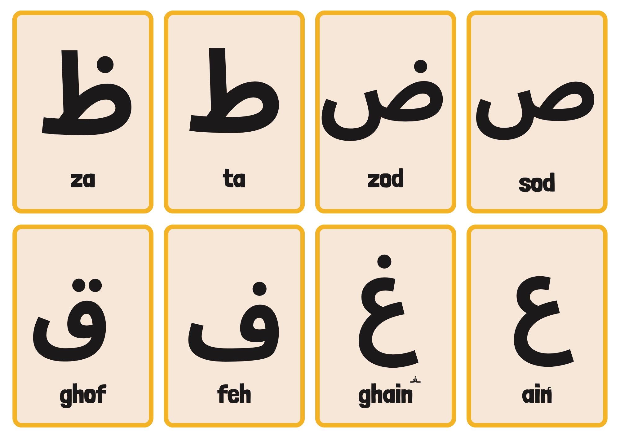 Farsi Alphabet Posters for Kids - Educational Wall Art
