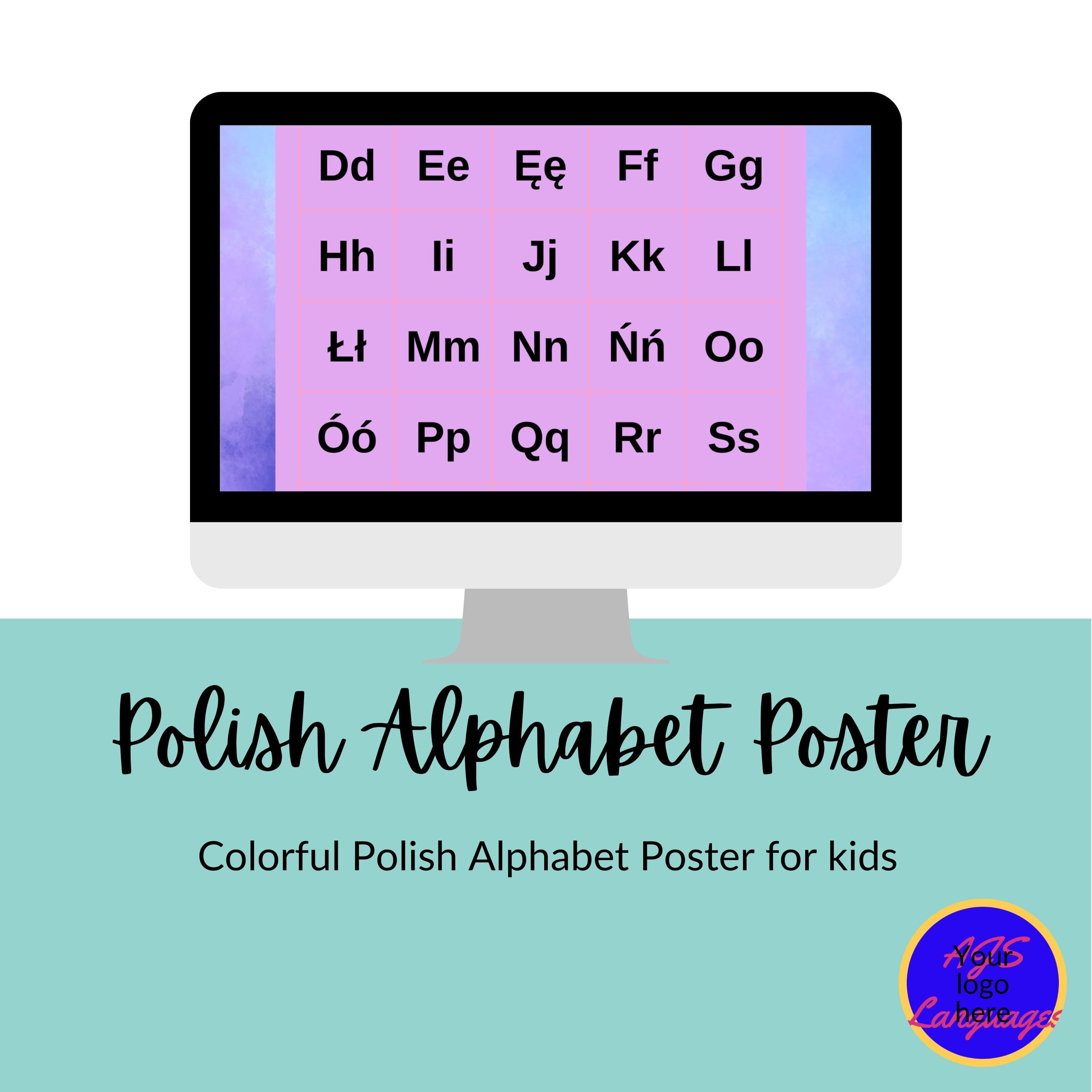 Printable Polish Alphabet Poster - Great for Polish school