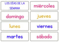Spanish days of the week - ink saving version