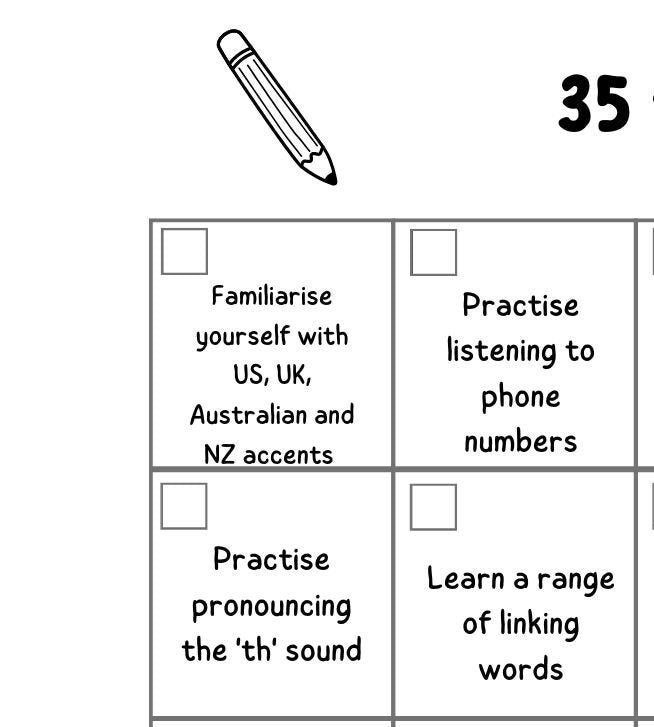 IELTS Revision checklist