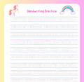 Handwriting Practice Unicorn Pack