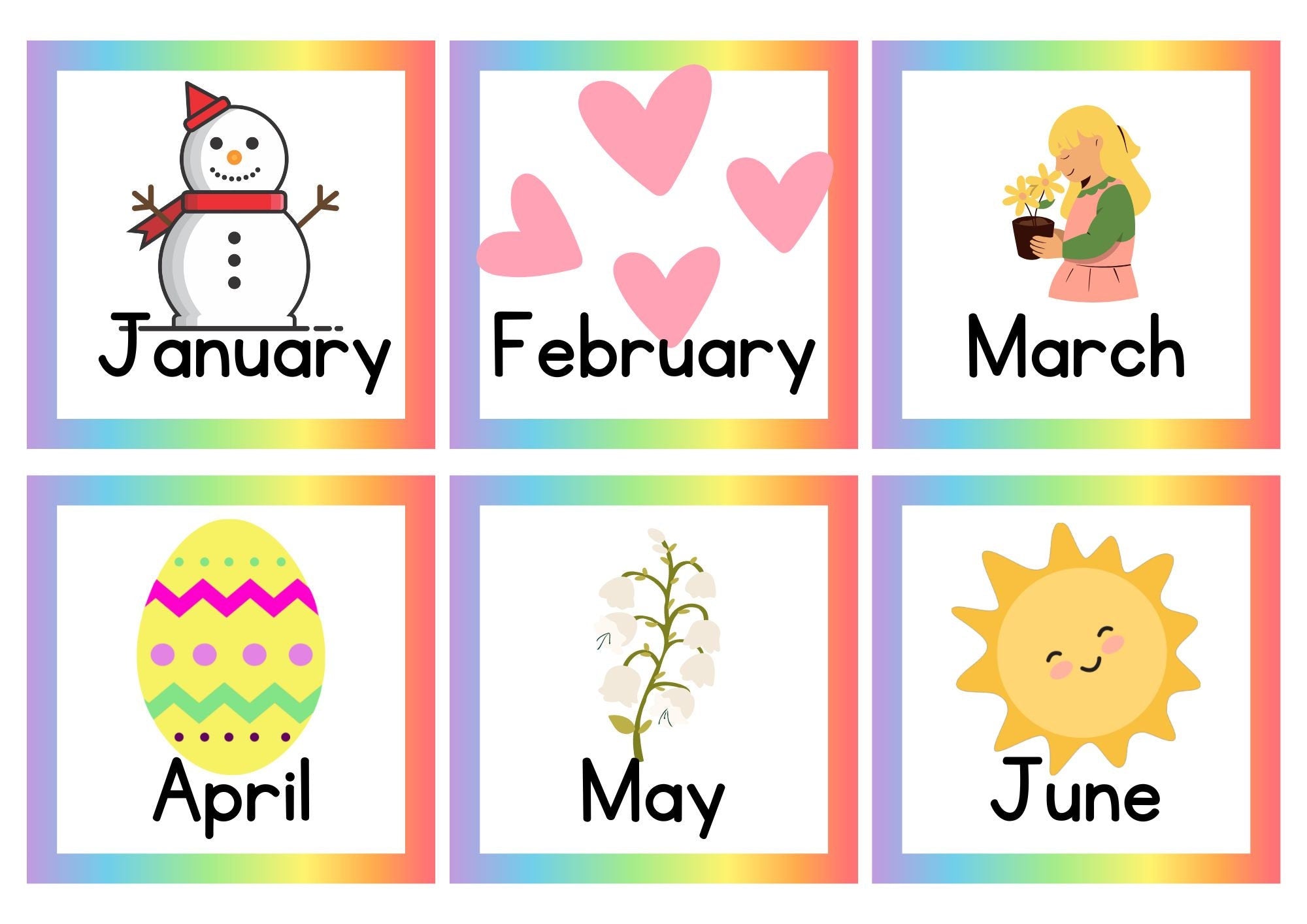 English ESL Basic vocabulary Printable Flashcards Bundle