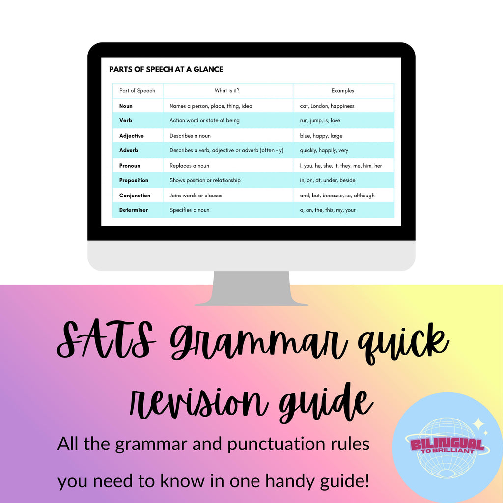 SATs SPAG GPS Revision Quick Guide - Study Aid for Success