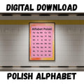 Printable Polish Alphabet Poster - Great for Polish school