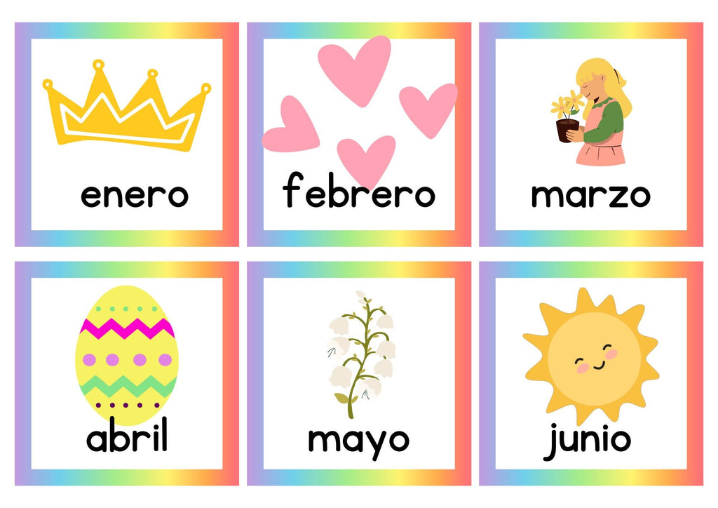Spanish beginners printable flashcards bundle
