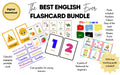 English ESL Basic vocabulary Printable Flashcards Bundle